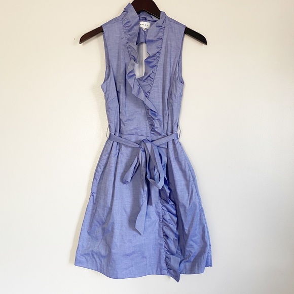 milly sleeveless ruffle dress